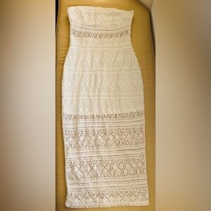 Missguided strapless white dress NWOT